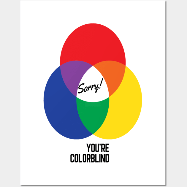 Sorry! You're Colorblind Wall Art by Obeyesse